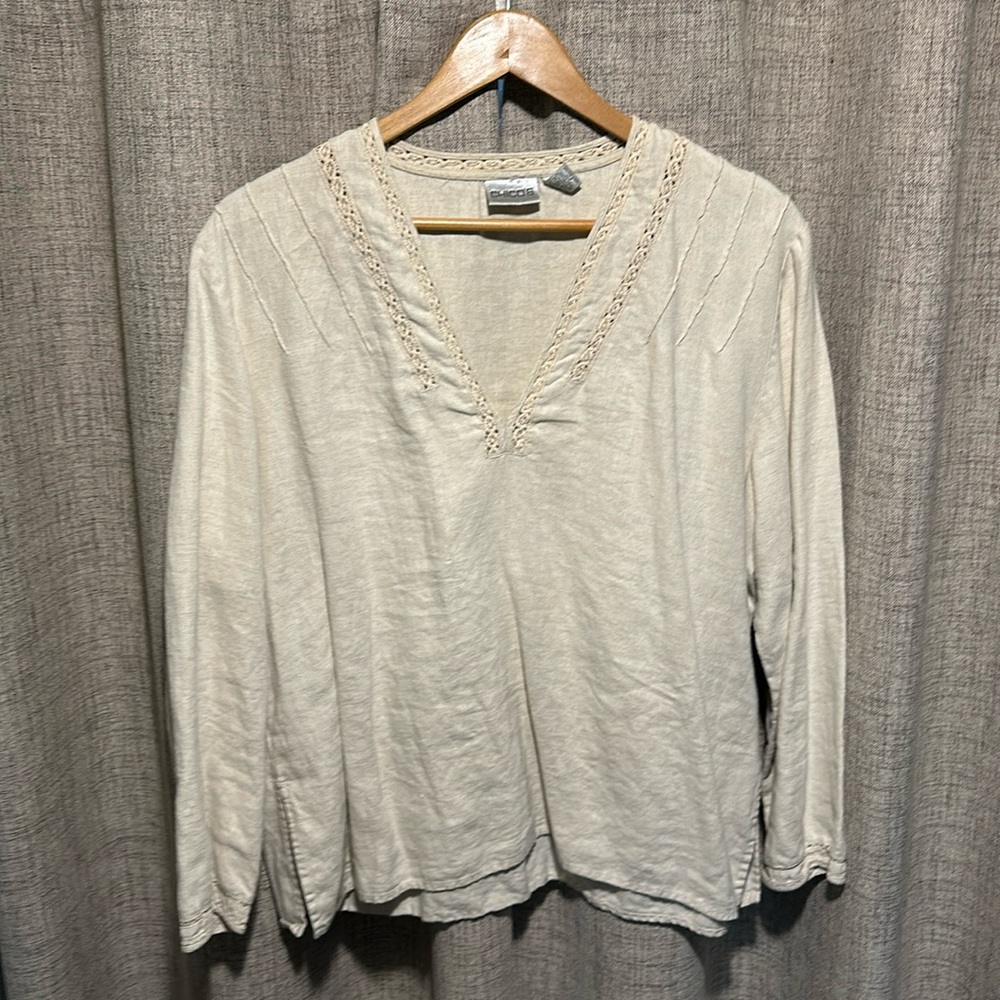 Chico’s 100% linen top Size 2
